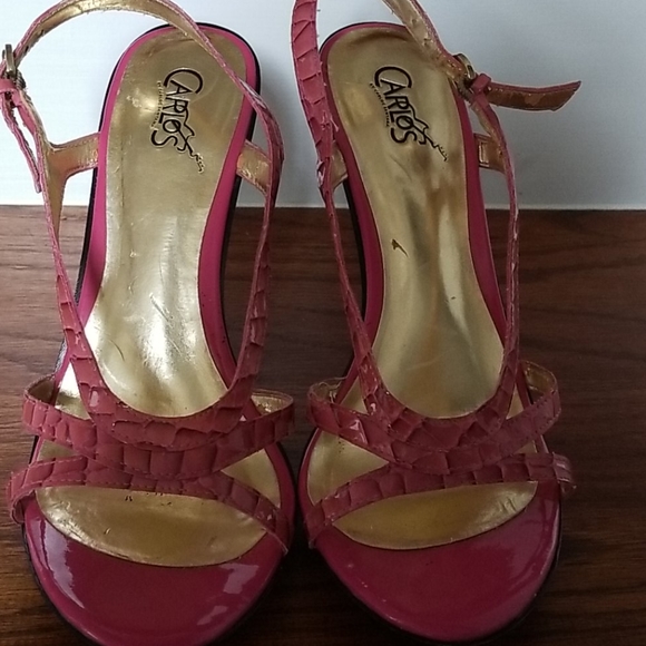CARLOS SANTANA PINK SLINGBACK  HEELS SIZE 6.5 - Picture 3 of 7